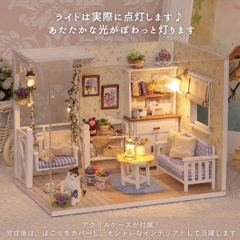 Moin moin Dollhouse Miniature Handmade Kit Set Kitten Diary with