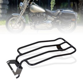 Classic Luggage Rack Motorcycle Rear Seat Luggage Rack Solo Seat for Harley Heritage Softail Classic & Softail Deluxe 00-17 Deluxe CVO 2015 (Black)