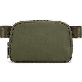 YOSHUYUKI Cross Body Fanny Packs for Women Men Fashion Waist Bag Pouch Nylon Small Travel Crossbody Bags Mini Purse Everywhere Belt Bag Bum Bag with Adjustable Strap for Running Hiking Dim Olive