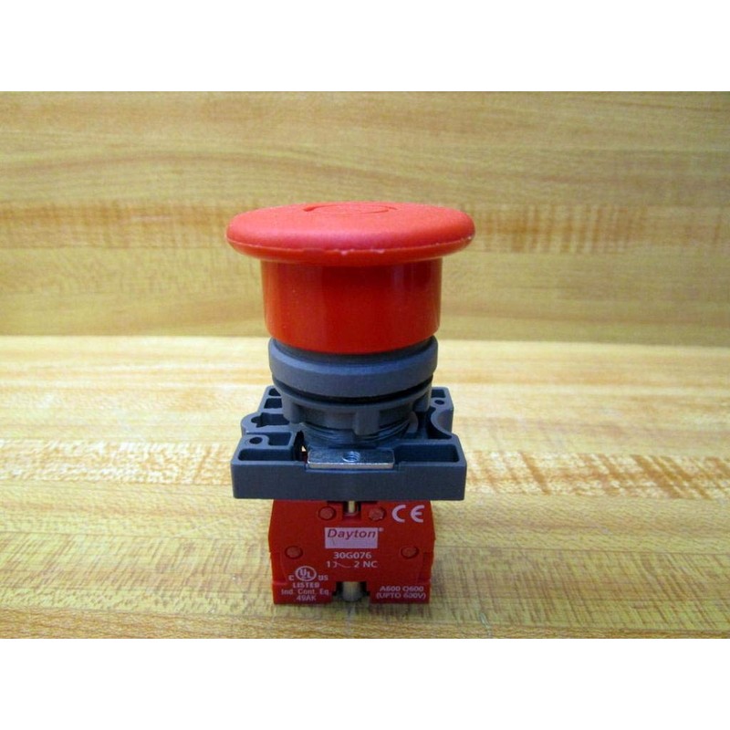 E-Stop Push Button, Non-Ill, 22Mm, 1Nc, Red