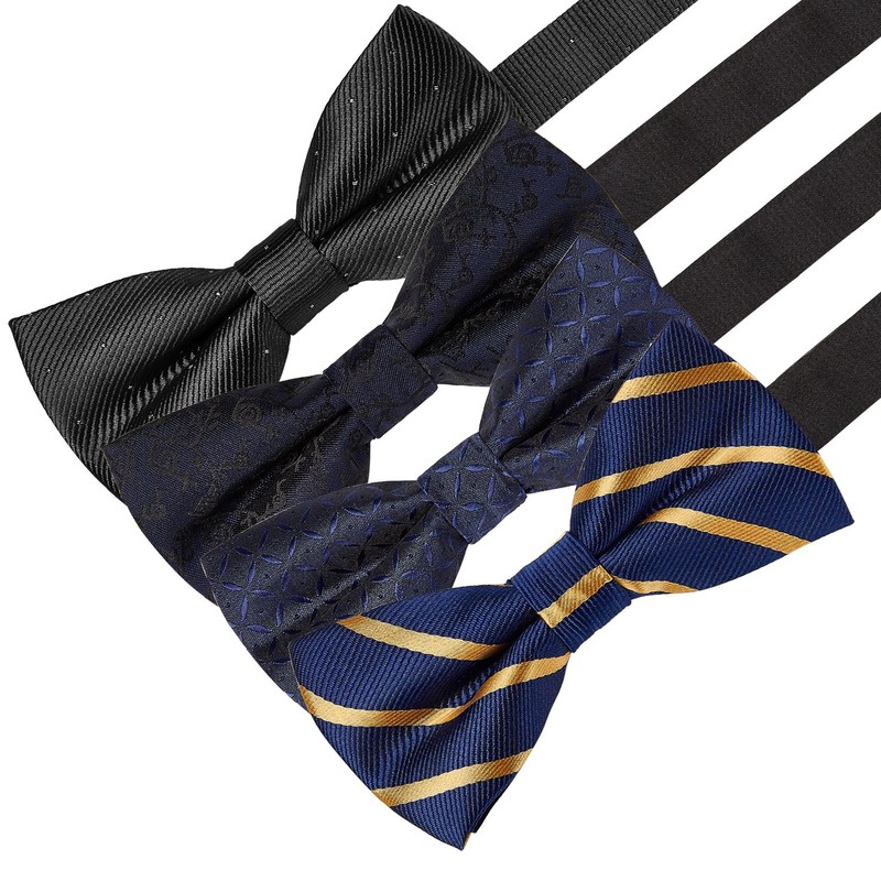 AUSKY 8-Pack Pre-Tied Bow Ties for Men & Boys |