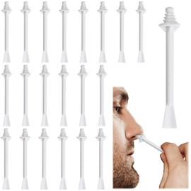 Deozu 20 Pcs Nose Wax Sticks, Hair Wax Applicator Sticks Kit for Men Women Hair Removal, Nostril Cleaning, Eyebrow, Ear, Face (White)