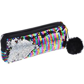 FOMIYES Sequin Cosmetic Case Sequin Zipper Pouch Glitter Makeup Bag Mermaid Makeup Pouch Small Travel Makeup Bag for Girls