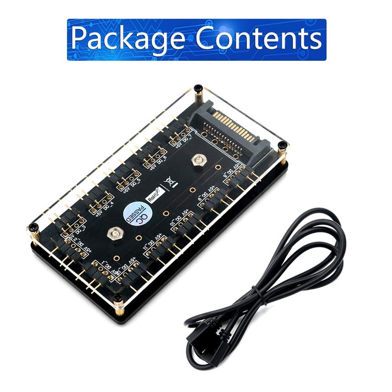 12 Way 5V RGB LED Splitter Hub with PMMA Case