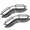 2PCS Corner Storage Rack Triangular Shower Organizer Shelf Wall Mount