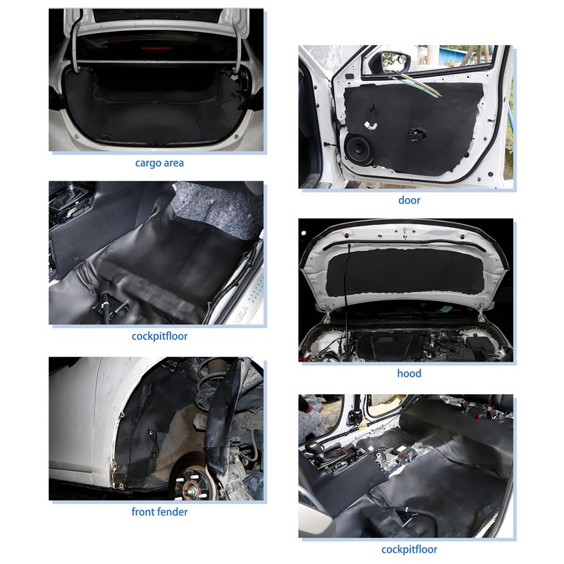 sourcing map Pack of 12 3 mm Insulation Mat Car