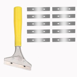 Wallpaper Scraper, Wall Paper Scraper Tool for Removing Wall Skin, Wallpaper, Floor Tile, Etc, Heavy Duty Scraper Scraper for Removing Stubborn Materials Comes with 10 Blades