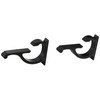 CRL Black Designer Aluminum Glass Shelf Bracket - 3/8"-1/2" Glass