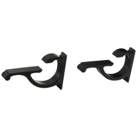 CRL Black Designer Aluminum Glass Shelf Bracket - 3/8"-1/2" Glass - Package