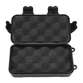 Keenso Sealed Box, Shockproof High Strength Storage Case for Outdoor Survival, with Black Silicone Strip (Black #01)