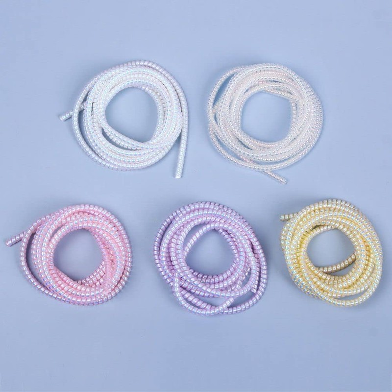 Pink Spiral Cable Protector, Chargers Cable Protector Data Cable Protect