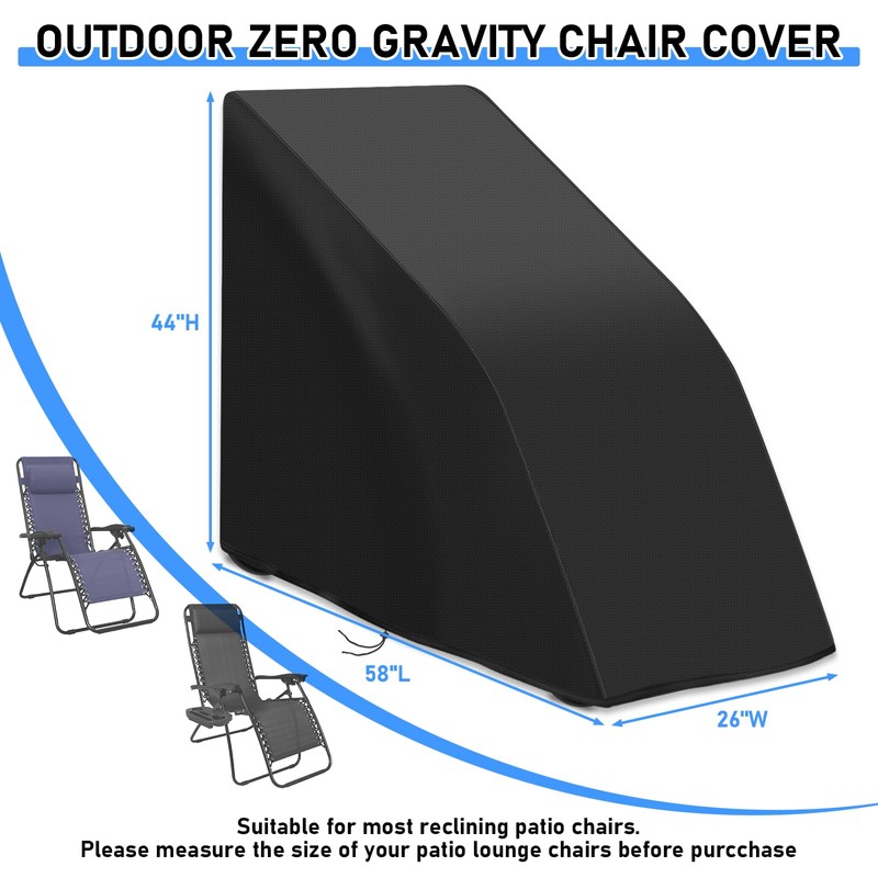 Fizentia 2-Pcs Zero Gravity Chair Cover,Waterproof Folding Lawn Lounge Chairs