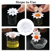 2 Pcs Egg Yolk Separator Exquisite Flower-Shaped Egg Separator Tools