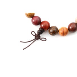 Eigso 12MM Wooden Beads Stretch Bracelets for Buddhist Prayer Mala Beads Wristlets for Man Woman