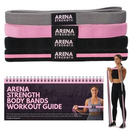 Arena Strength Long Fabric Resistance Bands - Full Body Resistance Bands Set of 3 and Pull Up Assistance Bands | Cloth Resistance Bands Loop with Fabr