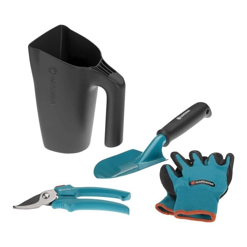 GARDENA Balcony Hand Tool Set, 2-Piece, Germany-Made, Turquoise, Total Length