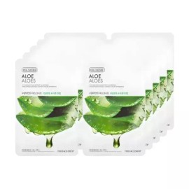 The Face Shop 더페이스샵 갈아만든 알로에 마스크시트, 1개입, 10개 [1개입 x 10개] The Face Shop Aloe Mask Sheet, 1 piece, 10 pieces [1 piece x 10 pieces]