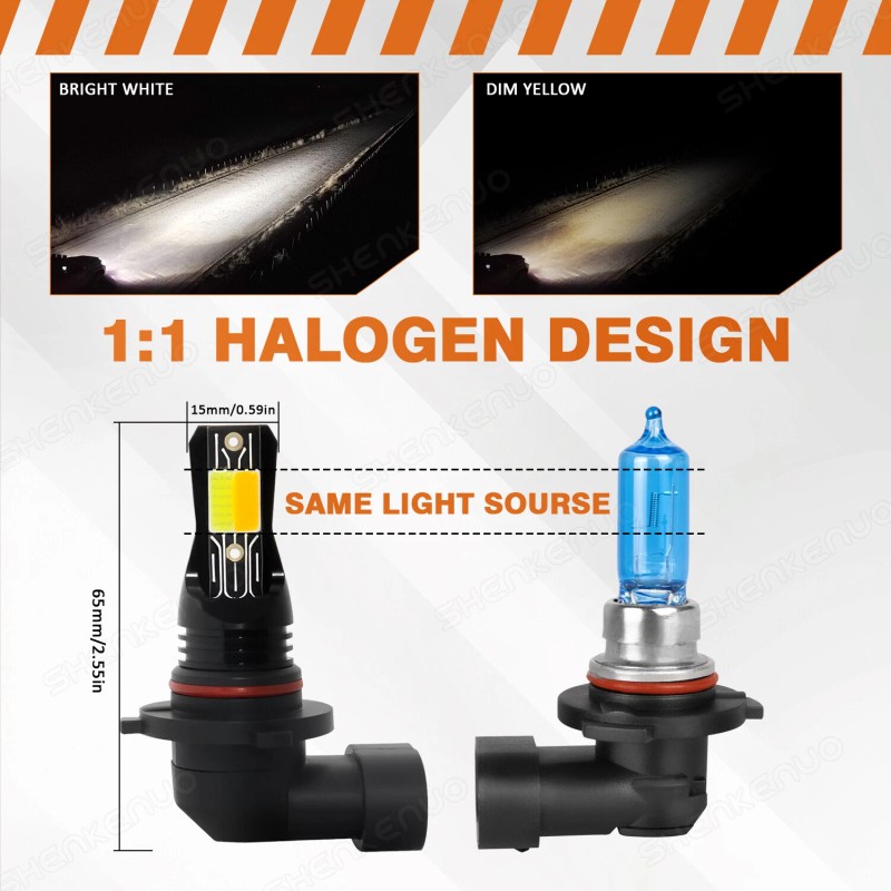 SHENKENUO For 2005-2013 Corvette C6 LED Fog Lights Bulbs Conversion