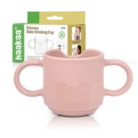 haakaa Silicone Toddler Cups, BPA Free Drop-Proof Training Cups for Baby 6 Months+, 5 Ounce (Blush)