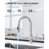 HEISOK Metal Kitchen Faucet Head Replacement, 2-Mode Pull Down Kitchen
