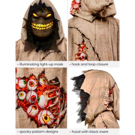 Rubies Boy's Goblin Costume and Light Up Mask, Small