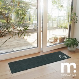 MOCAVI Hej Floor Mat Floor Mat Shoe Parking Space Washable Outdoor & Indoor Anthracite 30 x 100 cm Hej Shoe Rug Long Narrow Shoes Take Off Decorative Entrance Area Indoor Outdoor Mat Front Door Boot