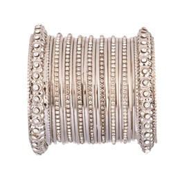 Efulgenz Indian Oxidized Bangles Navratri Jewelry Rhinestone Oxide Boho Vintage Antique Gypsy Oxidized Crystal Bracelets Set for Women