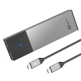 SANZANG M.2 NVMe Gehäuse M.2 SSD Gehäuse mit 10 Gbit/s Übertragung, USB 3.2 NVME SSD Gehäuse Adapter für 2230 2242 2260 2280 M.2 PCIe NVMe M-Key & M+B Key SSD (werkzeuglos, Typ C auf A)