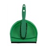 Jantex Soft Dustpan and Brush Set, Green, 220mm Wide, Colour