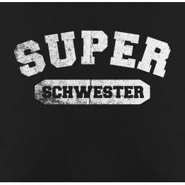 Cushion 50 x 50 cm - Super Sister Vintage - 50 x 50 cm - Black - Sister Heart Sisters Gift for Gifts Best