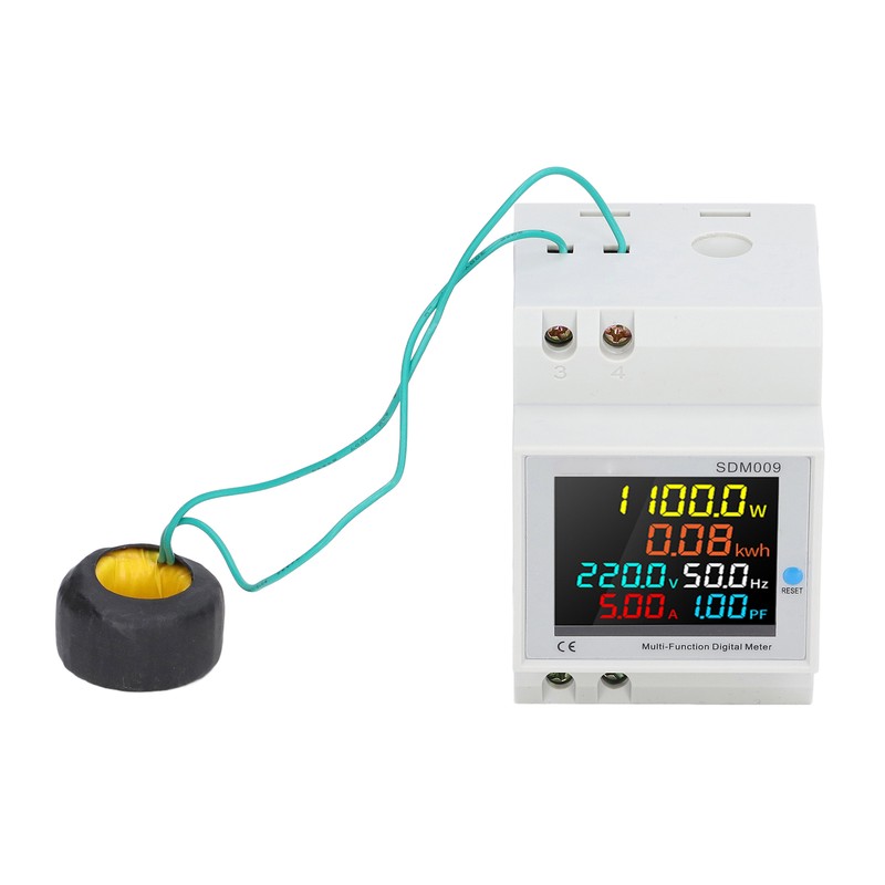 Single Phase Energy Meter Rail Frequency Power Factor Meters Multifunctional