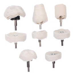 Operitacx 8 Pcs Polishing Wheel Set Cloth Buffing Mop Kit for Rotary Tools Durable Polisher Equipment for Jewelry and More Standard Drill Adapter Included