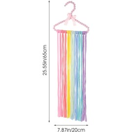 ORFOFE Porta Moños Niña Organizador de Accesorios Cabello, Almacenamiento Grande y Conveniente en Tela y Plástico para Decoración de Habitación Infantil