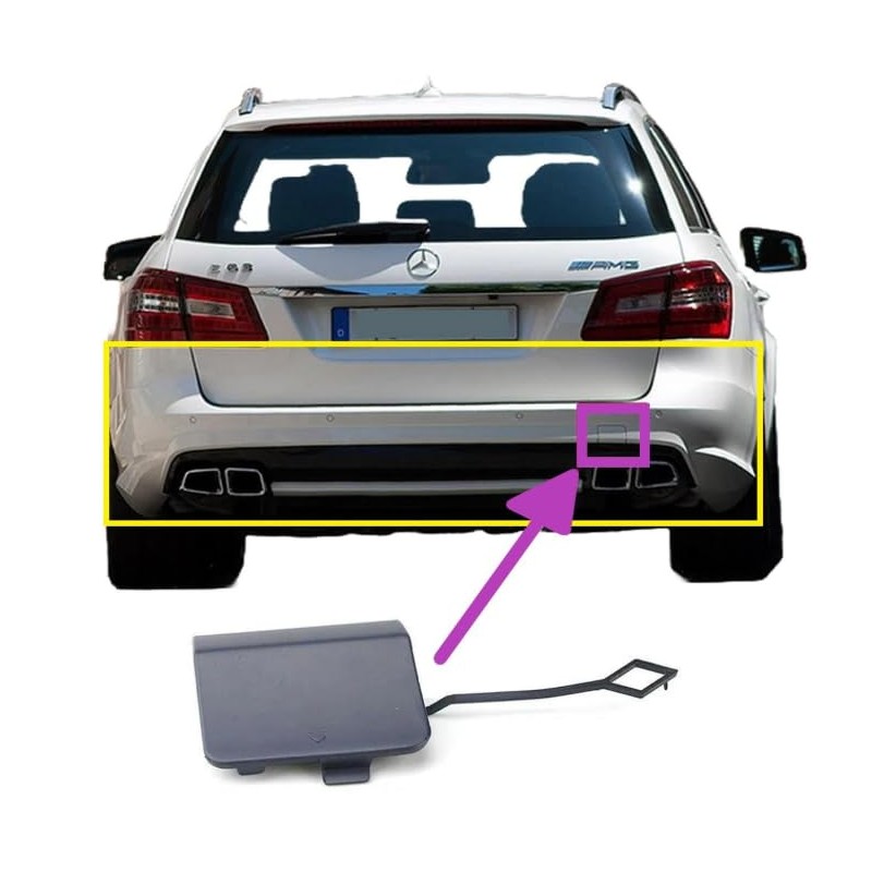 appRUN Rear Bumper Tow Hook Eye Cover For MERCEDES E-Class