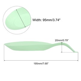 uxcell Silicone Spoon Rest, 7.68" x 3.74" Heat Resistant Kitchen Utensil Holder Spatula Ladle Rest for Counter Stove Top, Light Green 2Pcs