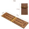 Travel Cribbage Board Game Leather & Solid Bambo-Wood Pocket Sized