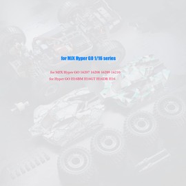 Mesimsple Hyper GO Rear Lower Suspension Arm for MJX 16207 16208 16209 16210 A Arm for Hyper GO H16BM H16GT H16DR H16 1/16 Series Upgrades Part Red