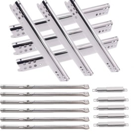 Criditpid Grill Replacement Parts for Charbroil Performance 463276517, 463244819, 463347519, 463347017, 463377319, 463342119, Grill Heat Plates, Burner Tube, Crossover Tube.