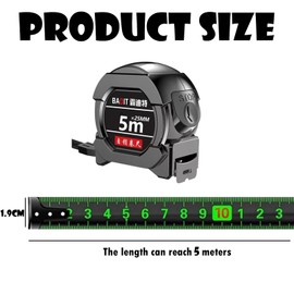 Waterproof Tape Measure,5m Tape Measure, Fluorescent Steel Tape Measure, Waterproof Tape Measure Thicken Ruler Tape, Measuring Tape Waterproof Thicken Double-Sided Scale Tape for Industrial Home