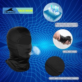 Achiou Achiou Ski Mask for Men Women, Balaclava Face Mask, Shiesty Mask UV Protector Lightweight for Motorcycle Snowboard Black
