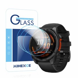 MIHENCE Screen Protector Compatible for Garmin Fenix 8 47mm AMOLED Smartwatch, 9H Tempered Glass Protective Film (3 PCS)
