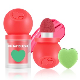 Boobeen Soft Liquid Blush Tint Cheek Blusher, Cream Blush Face Makeup with Cushion Applicator, Velvet Blush Long Lasting, Moisturizing, Leaving a Matte Dewy Makeup Look