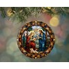 Stained Glass Christmas God Ornament Ceramic, Ornament Ceramic, Stained Glass