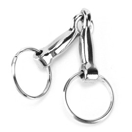 Snaffle Bits Key Chain, Zinc Alloy Pelham Keychain Equestrian Bits Single Connector Horse Bit Key Knot
