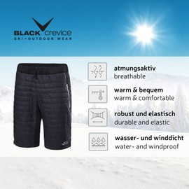 Black Crevice Pantaloni termici da uomo I Pantaloni da sci in diversi colori e taglie I Pantaloni da sci traspiranti da uomo I Elastico in vita I 100% poliestere I Pantaloni impermeabili