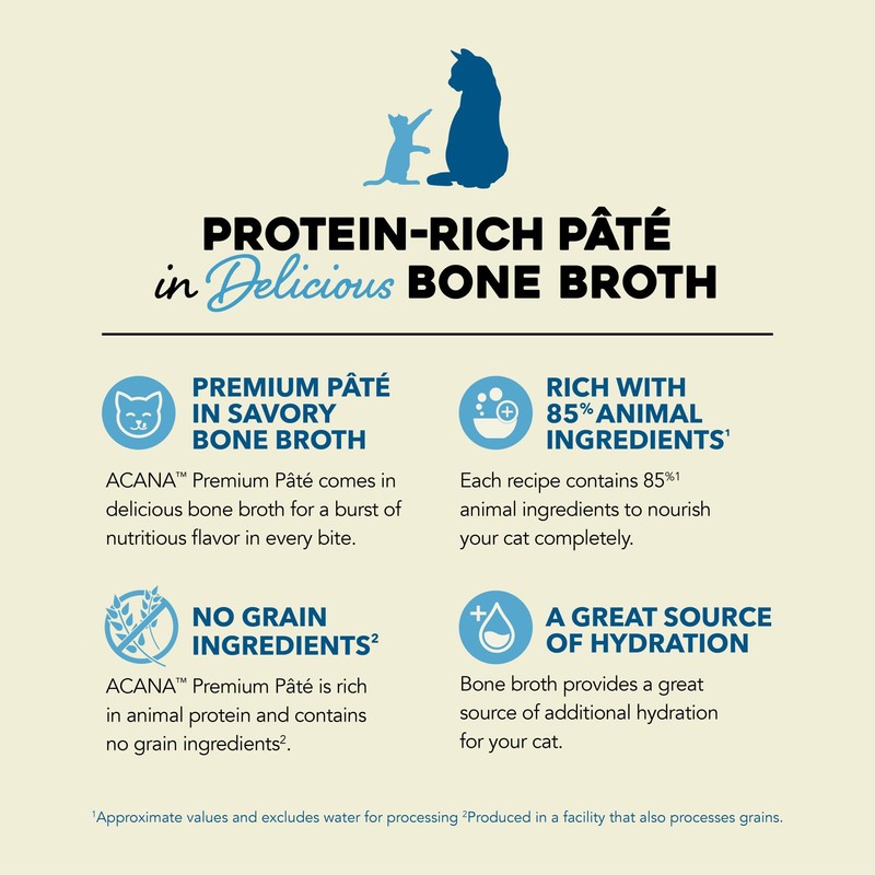 ACANA Premium Pate Wet Cat Food in Bone Broth Variety