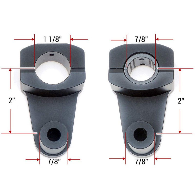 APE RACING Pivoting Handlebar Risers – 2'' Height Rise CNC