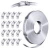304 Stainless Steel Hose Clamp Assortment Kit DIY, Cut-To-Fit 35