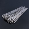 50pcs 12" Stainless Steel Exhaust Wrap Coated Self Locking Cable