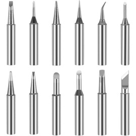 RONMOSNEA 12-Piece Soldering Iron Set, 900 m Soldering Tips, Lead-Free Soldering Tips, Compatible Replacement Set with Hakko, Yihua, Atten & More, for Soldering Station, Welding, Soldering etc